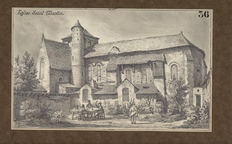Eglise Saint-Martin (à Angers), Félix Benoist, 1843