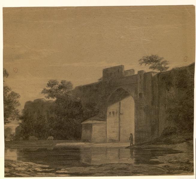 Pont des Treilles côté de la rue Saint-Jean, Louis René Lebiez, 1840