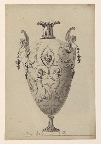 Trois fragment de vases antiques, Jean-Baptiste Thonnesse, 4e quart 18e siècle, 1ère moitié 19e siècle