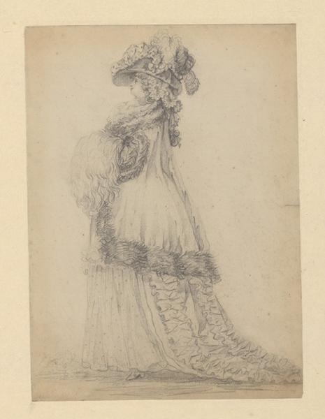 La jeune indifférente ; Femme élégante, Louis Joseph Watteau, 1785
