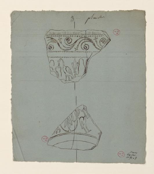 Deux fragment de vases antiques, Jean-Baptiste Thonnesse, 4e quart 18e siècle, 1ère moitié 19e siècle