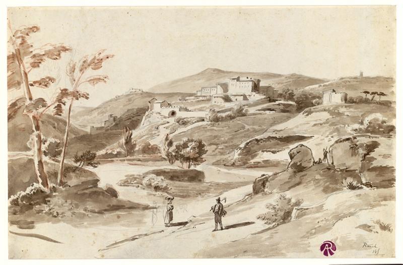 Souvenir d'Italie (deux dessins recto verso), Charles Rauch, 1ère moitié 19e siècle