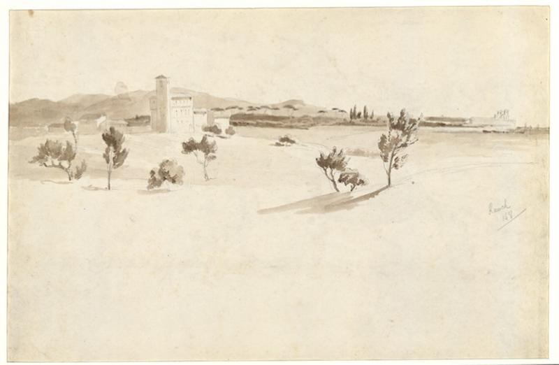 Souvenir d'Italie (deux dessins recto verso), Charles Rauch, 1ère moitié 19e siècle