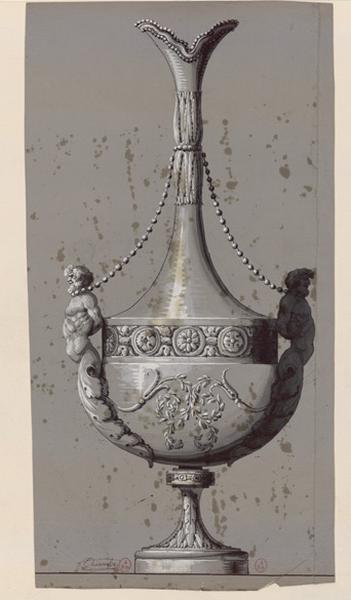 Projet de vase, Jean-Baptiste Thonnesse, 1ère moitié 19e siècle