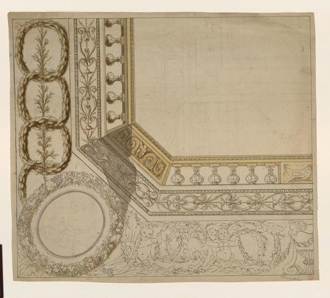 Etude de panneau décoratif, Jean-Baptiste Thonnesse, 4e quart 18e siècle