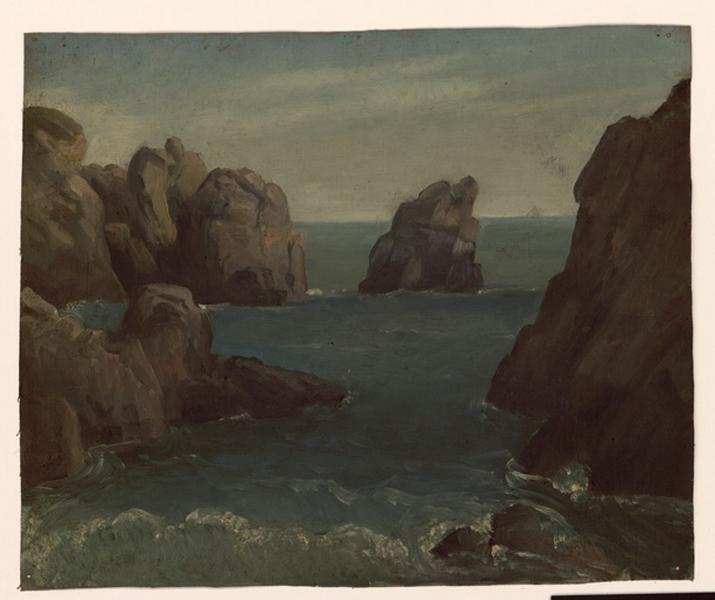 Roches en mer, Eugène Brunclair, 2e moitié 19e siècle, 1er quart 20e siècle