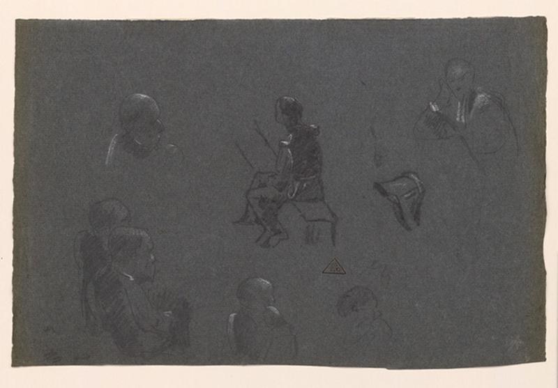 Croquis de cour d'assise, Eugène Brunclair, 19e siècle