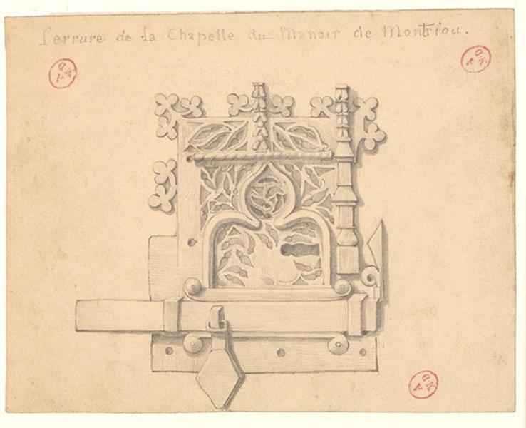 Serrure de la chapelle du manoir de Montriou_0