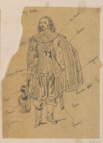 Mousquetaire richement vetu, Thomas François Drake, 19e siècle