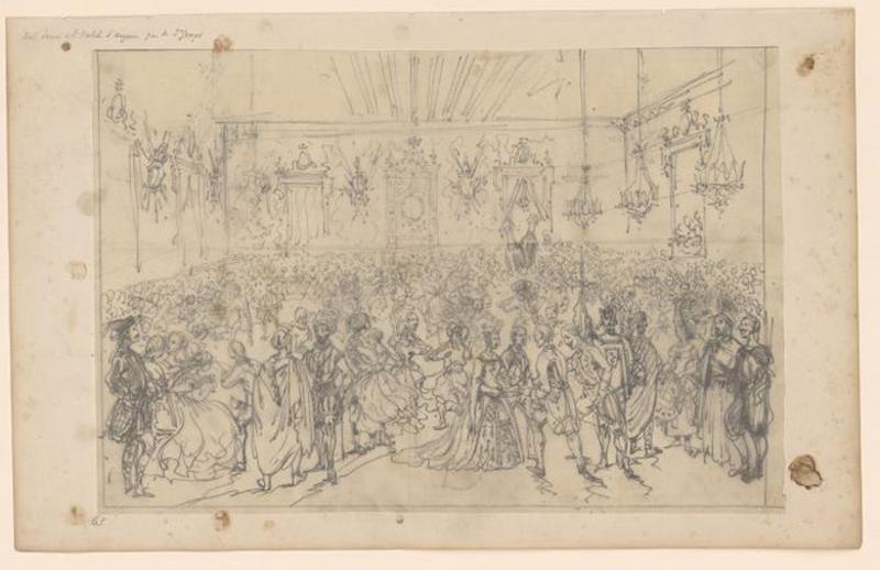 Bal donné à l'hôtel d'Anjou par le comte de Saint-Genys, Thomas François Drake, 19e siècle