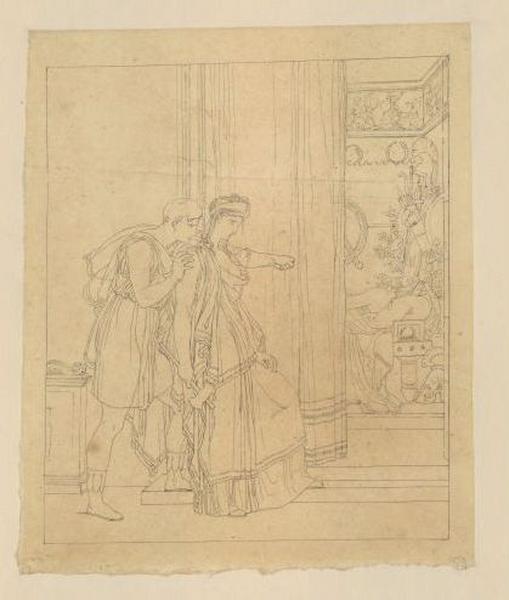 Etude pour Egisthe et Clytemnestre ; Projet du même tableau avec variantes (Catalogue des ventes 1873. Voir n° 175), Pierre Narcisse Guerin, 1817