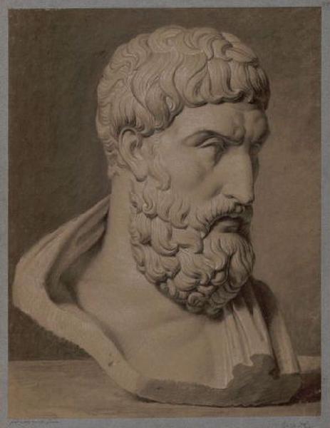 Tête de philosophe (étude) (Catalogue des ventes 1873) ; Copie d'antique (Catalogue des ventes 1873), Pierre Narcisse Guerin, 1817