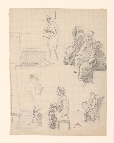 Croquis de cour d'assise ; Croquis d'audience, Eugène Brunclair, 19e siècle