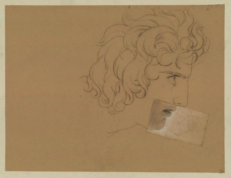 Etude pour le visage d'Egisthe vu de profil ; Etude pour la tête d'Egisthe ; Autre tête d'Egisthe (Catalogue des ventes 1873. Voir n° 178)_0
