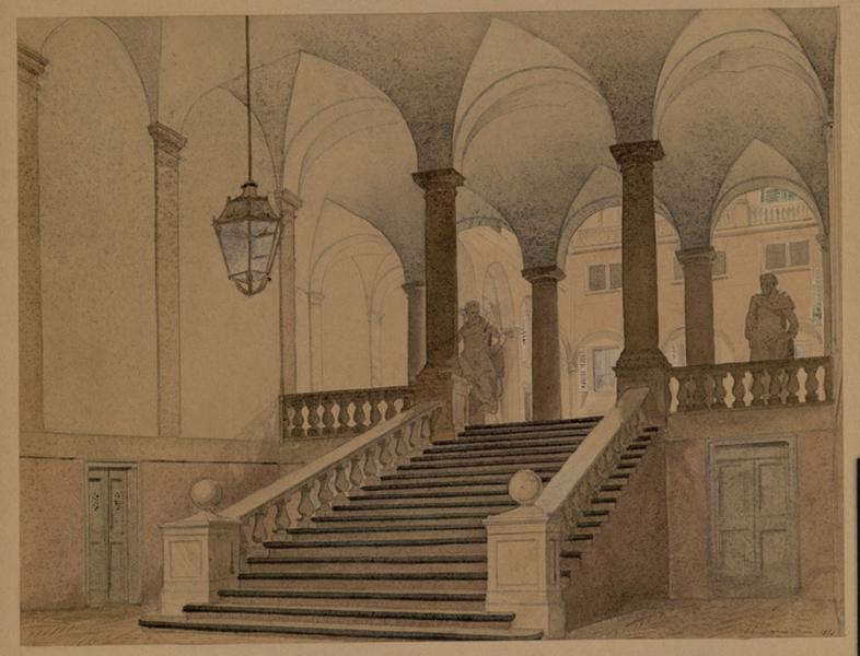 L'escalier de l'Académie à Gênes_0