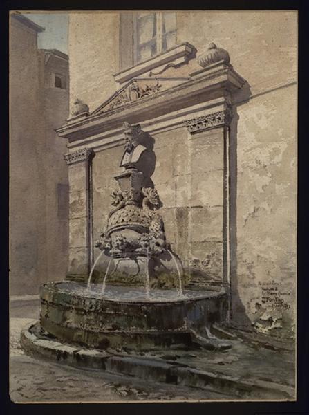 Fontaine de Nostradamus à Saint-Rémy-de Provence_0