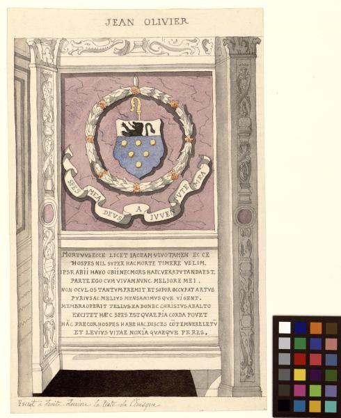 Inscription sur la tombe de Jean Olivier_0
