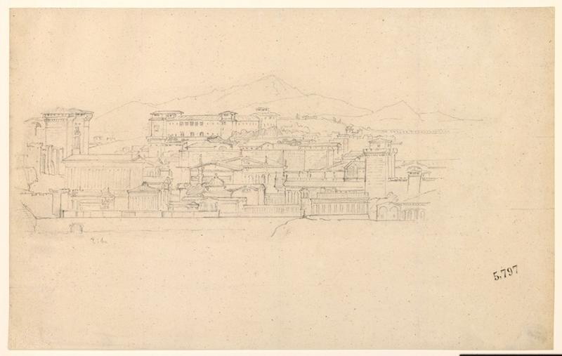 Vue de Rome, Jules Eugène Lenepveu, 1ère moitié 19e siècle