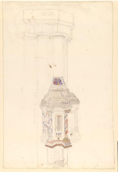 Etude d'une colonne polychrome à Assise_0