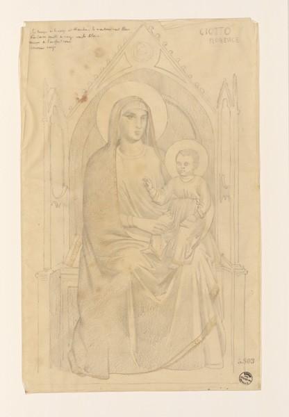Monuments, figures : Vierge à l'enfant d'après Giotto, Jules Eugène Lenepveu, 19e siècle