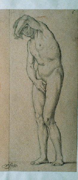 Adam, figure nue ; Adam et Eve, Hippolyte Flandrin, 19e siècle