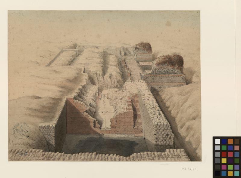 Thermes des Châteliers de Frémur ; Coupe Ouest-Est passant par la piscine centrale (Figure XII)_0