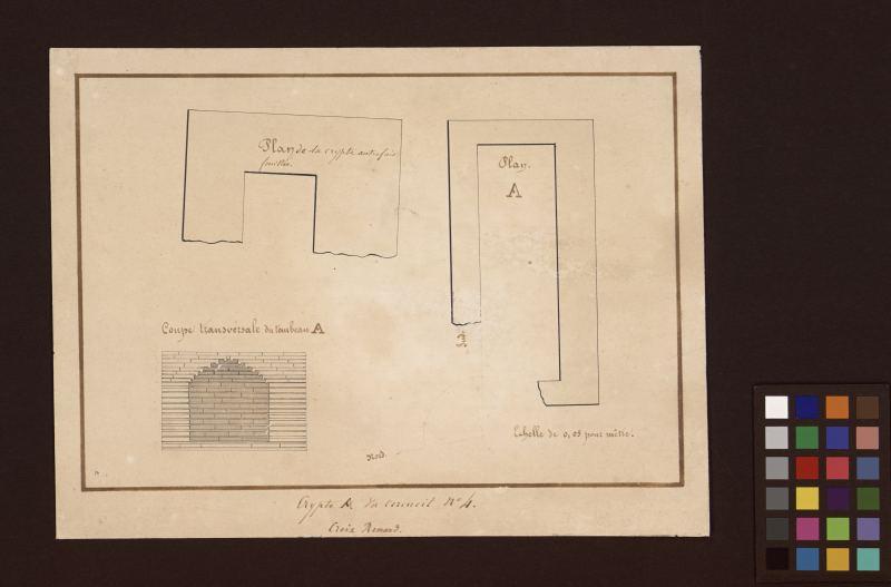 Angers, tombe gallo-romaine/ coupe de la crypte_0