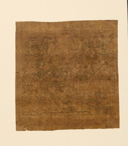 La légende d'Ossian d'après Gérard ; Ossian, concert dans les airs, guerrier devant_0
