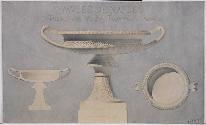 Musée de Naples, détails d'une vasque, Constant Moyaux, 1863