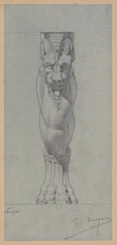 Pompéi, piétement de la table de Sublius Rufus, Constant Moyaux, 2e moitié 19e siècle