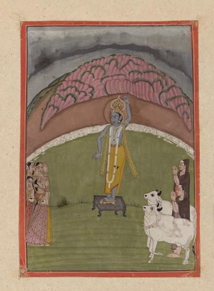 Krsna soulevant le mont Govardhana_0