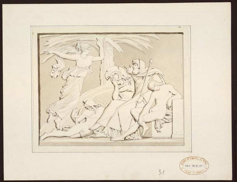 Scène antique (Titre donné par Ch. Lesschaeve), Philippe Joseph Henri Lemaire, 1822