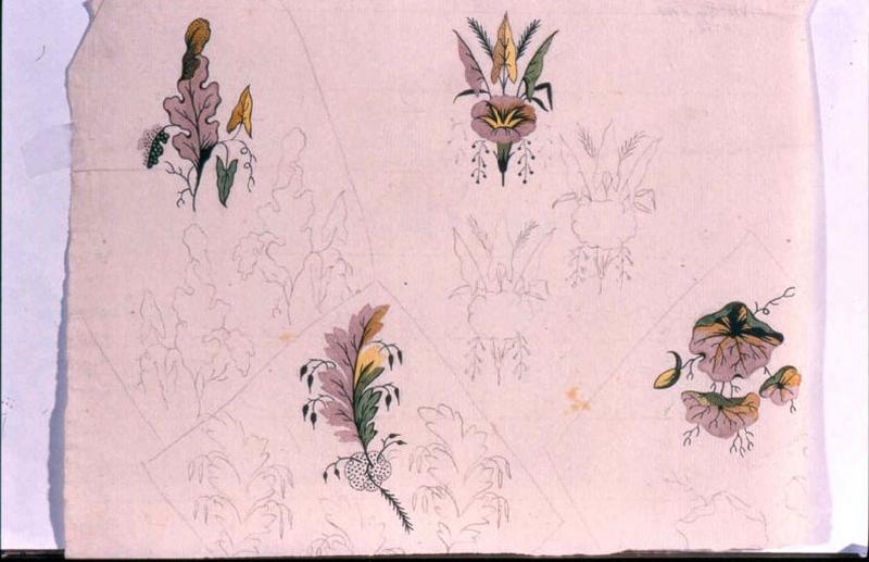 Modèle pour indienne : Motifs floraux, Peter, 4e quart 18e siècle