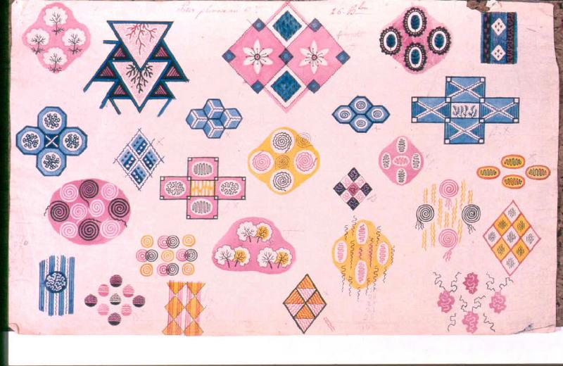 Modèle pour indienne : Motifs floraux, Peter, 1798