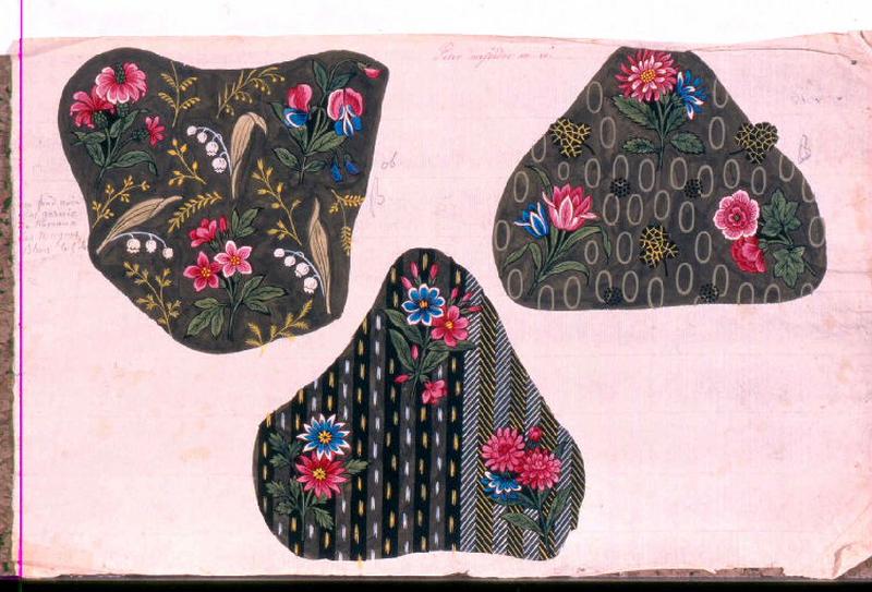 Modèle pour indienne : Motifs floraux, Peter, 1802