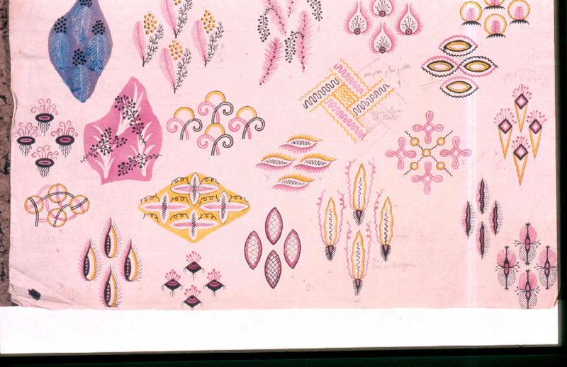 Modèle pour indienne : Motifs floraux, Peter, 1798