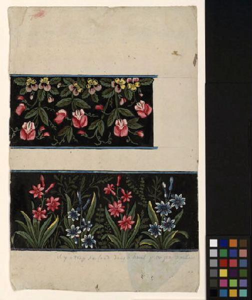 Modèle pour indienne : Motifs floraux, Peter, 4e quart 18e siècle