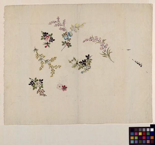 Modèle pour indienne : Motifs floraux, 4e quart 18e siècle