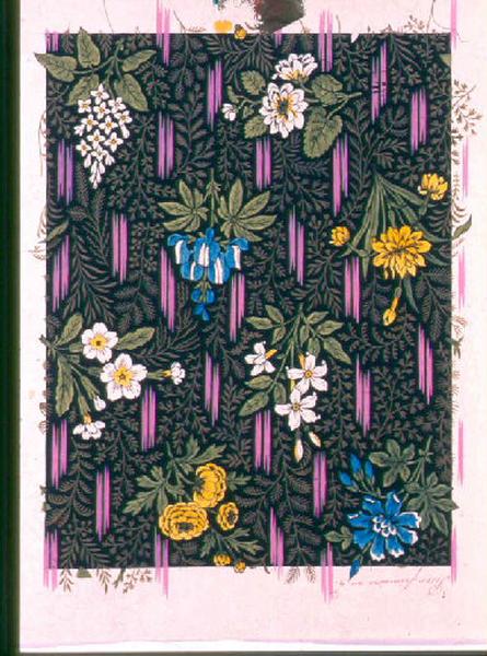 Modèle pour indienne : Motifs floraux, Peter, 1801