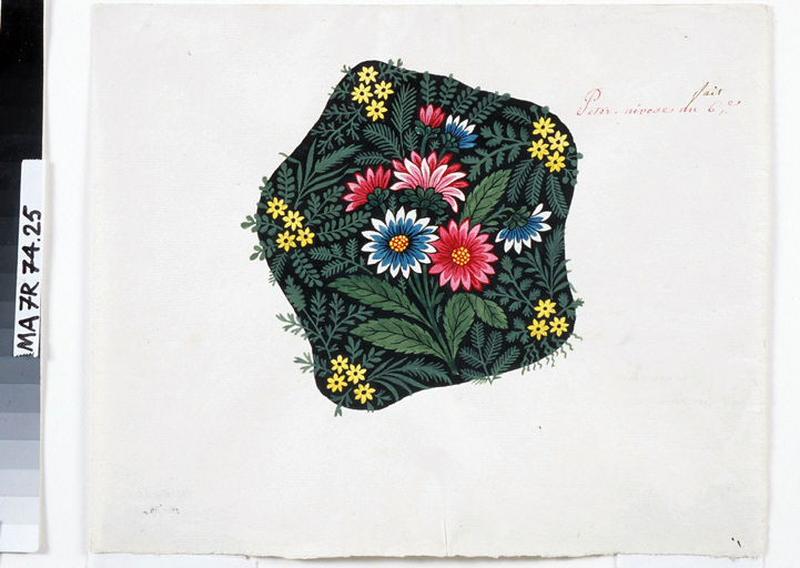 Modèle pour indienne : Motifs floraux, Peter, 1797