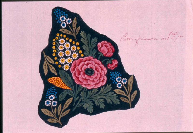 Modèle pour indienne : Motifs floraux, Peter, 1797