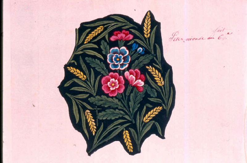 Modèle pour indienne : Motifs floraux, Peter, 1797