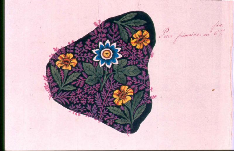Modèle pour indienne : Motifs floraux, Peter, 1797