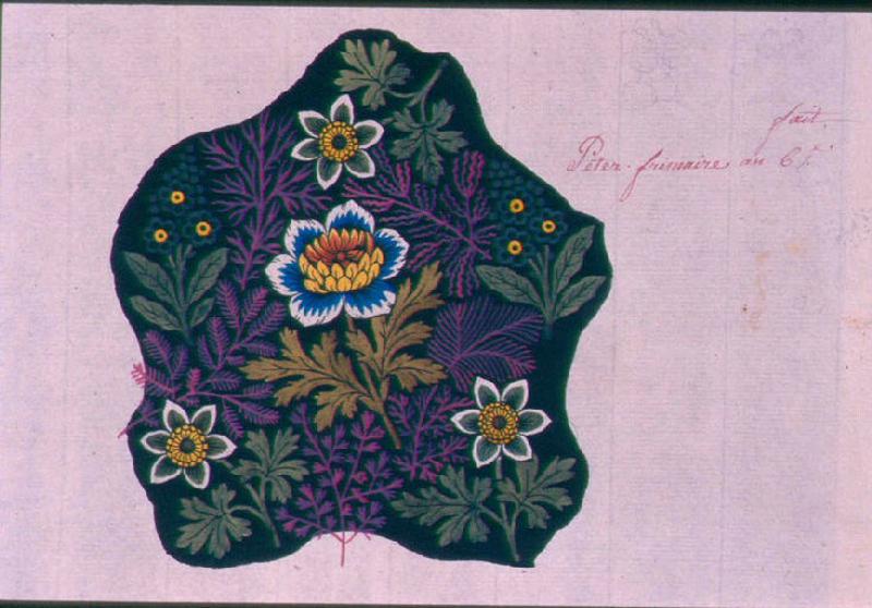 Modèle pour indienne : Motifs floraux, Peter, 1797