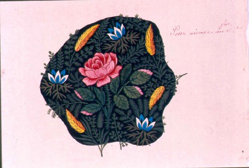 Modèle pour indienne : Motifs floraux, Peter, 1797