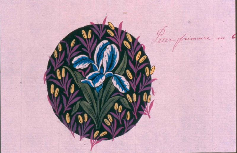 Modèle pour indienne : Motifs floraux, Peter, 1797
