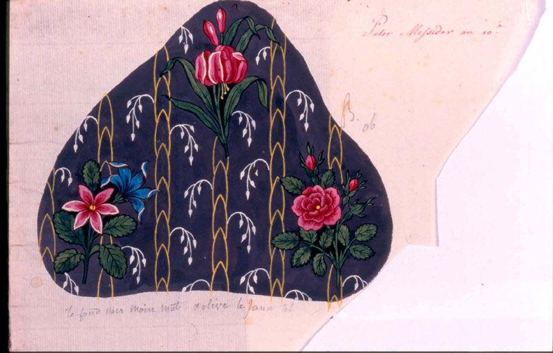 Modèle pour indienne : Motifs floraux, Peter, 1802