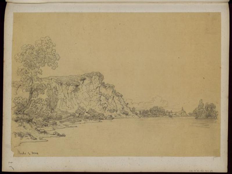 Plage et rocher, Thomas François Drake, 19e siècle