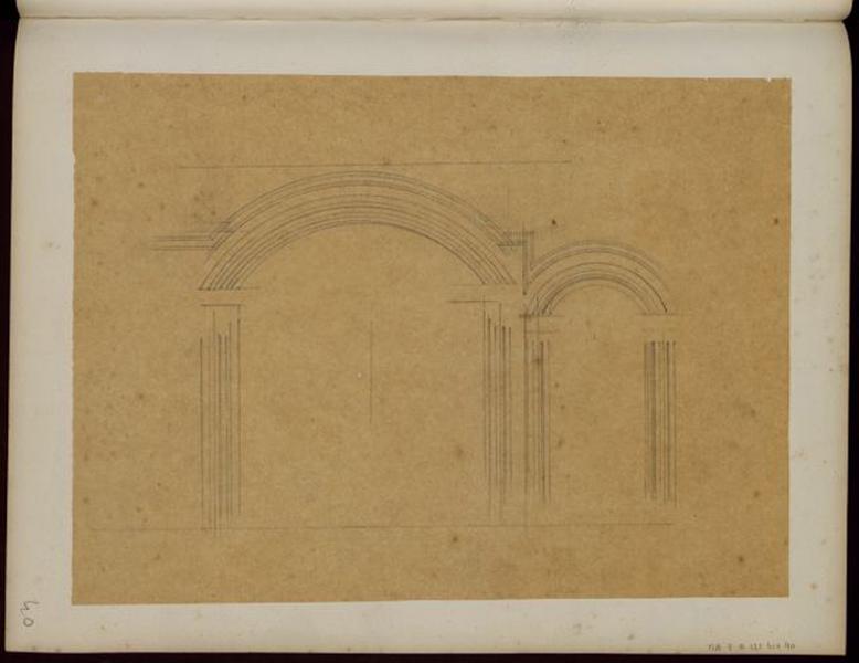 Etude d'architecture, Thomas François Drake, 19e siècle