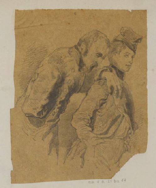 Deux hommes, Thomas François Drake, 19e siècle